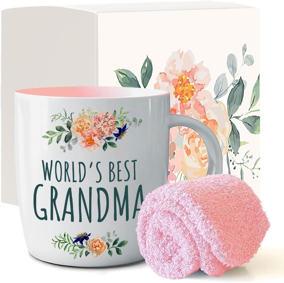 World’s Best Grandma Mug & Cozy Socks Gift Set
