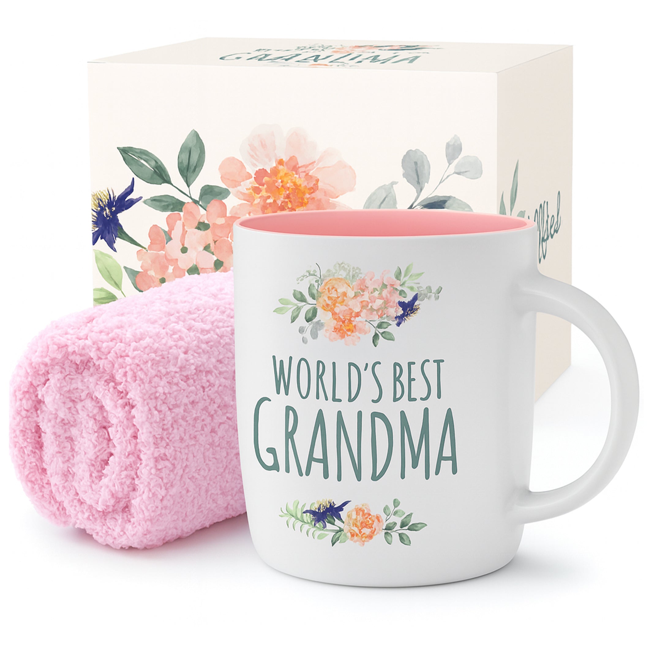 World’s Best Grandma Mug & Cozy Socks Gift Set