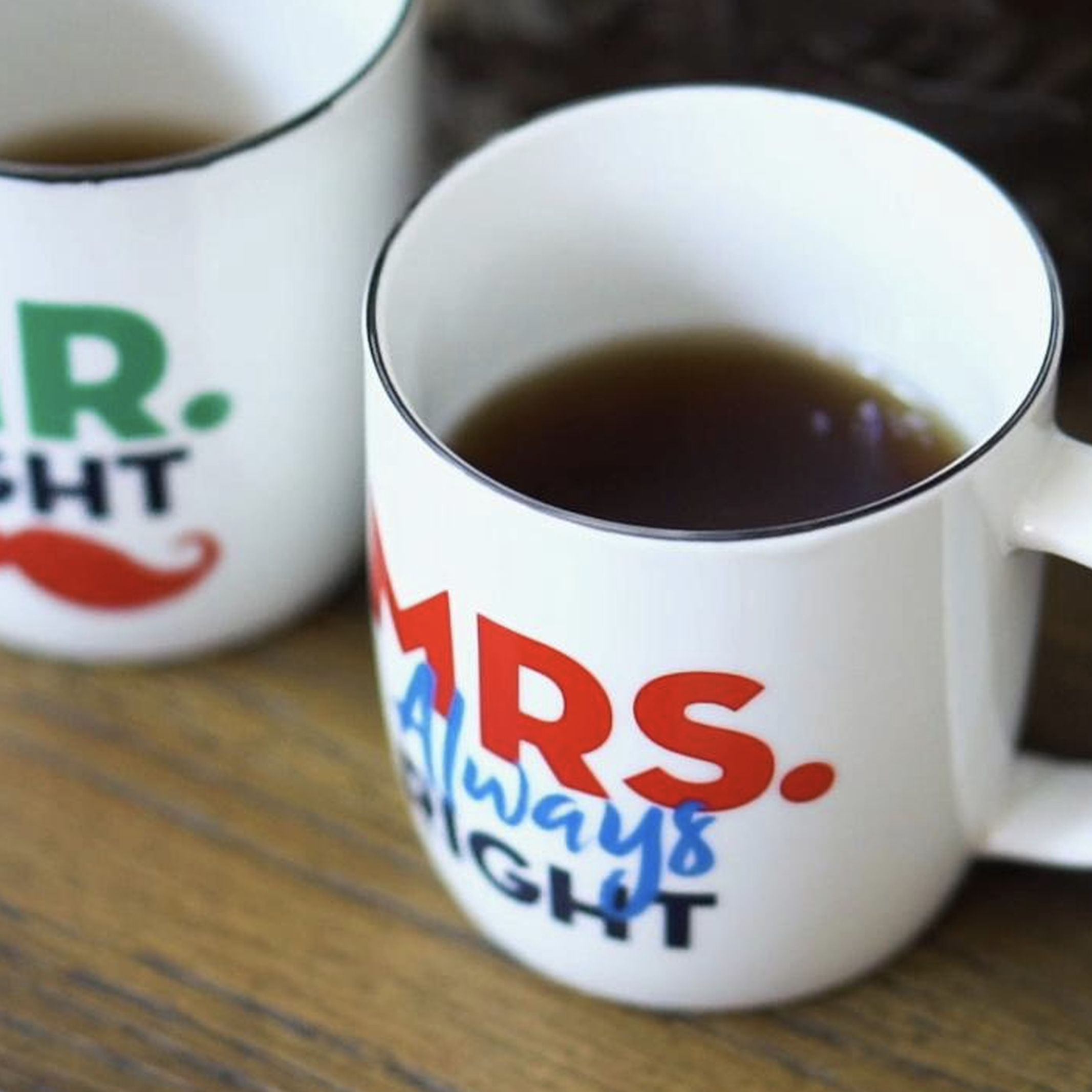 Mr. Right & Mrs. Always Right Mug Set – Bold & Playful