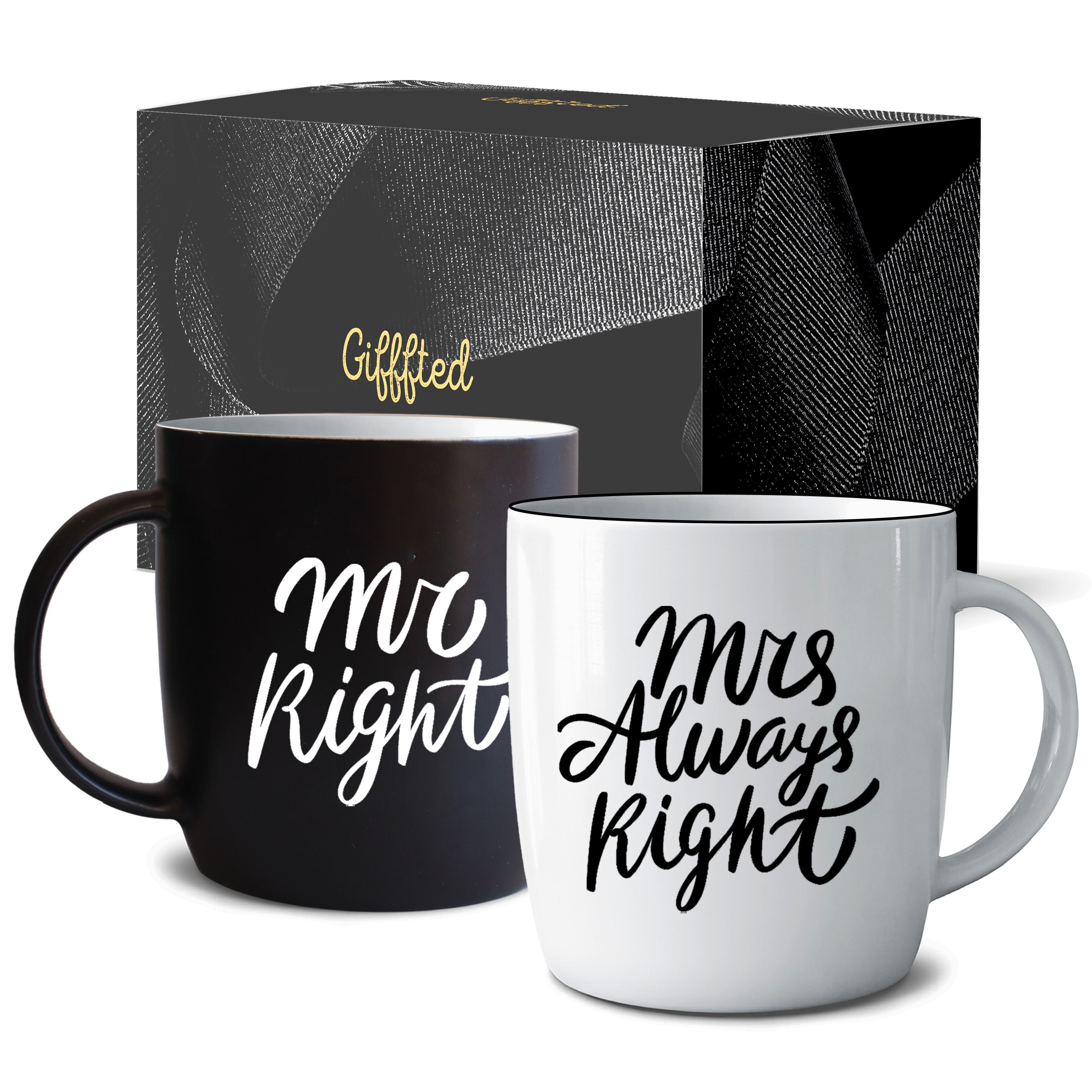 His & Hers Mug Set – Mr. Right & Mrs. Always Right