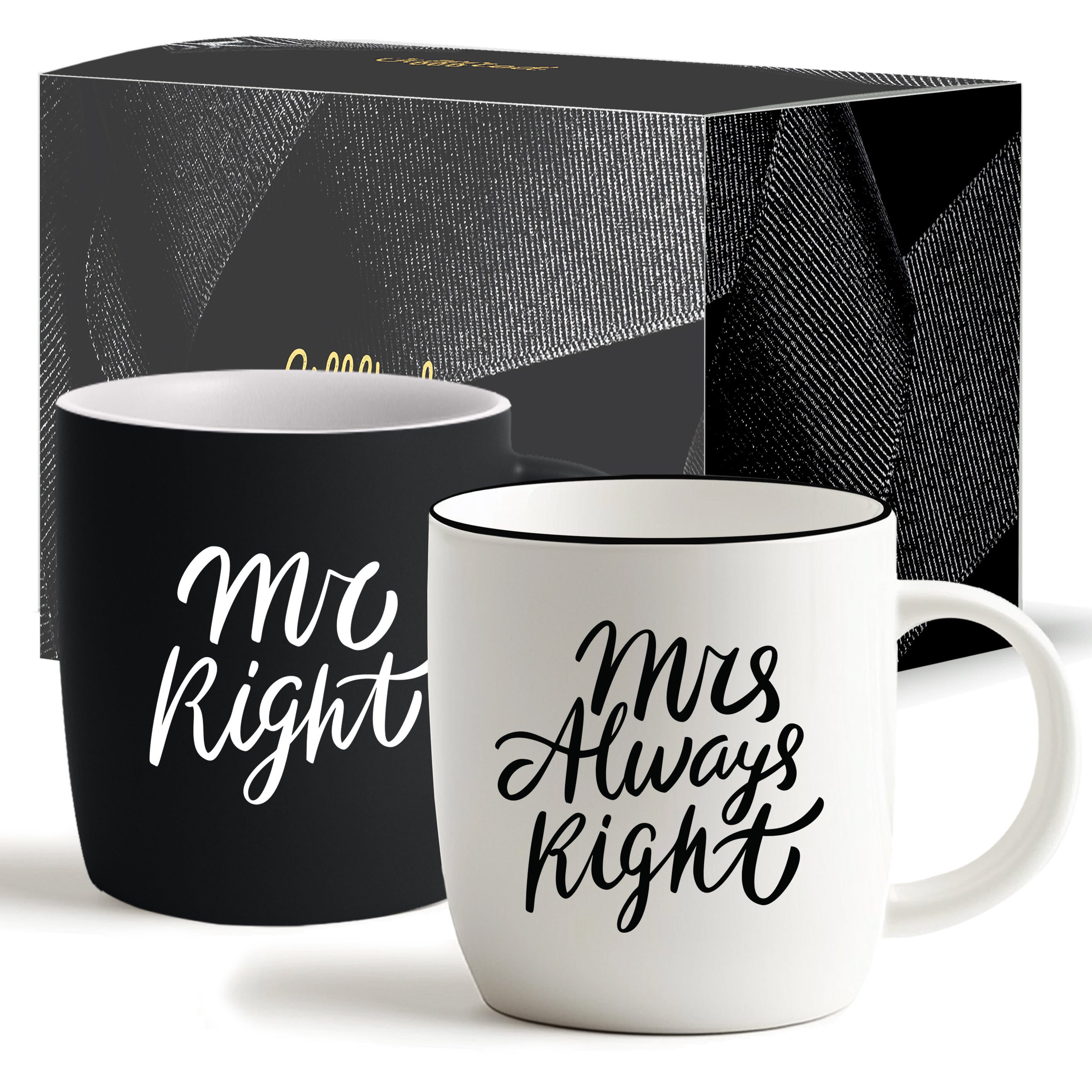 His & Hers Mug Set – Mr. Right & Mrs. Always Right