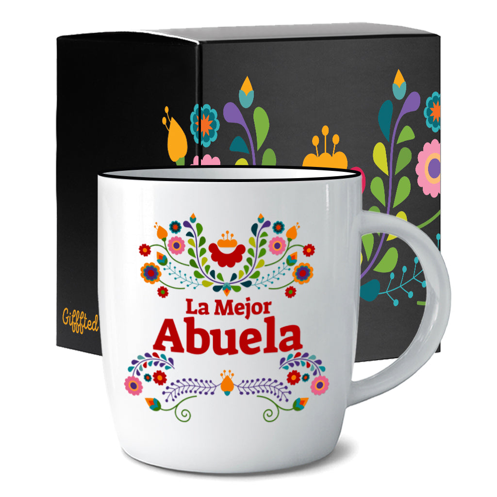 La Mejor Abuela Mug – Colorful Floral Design