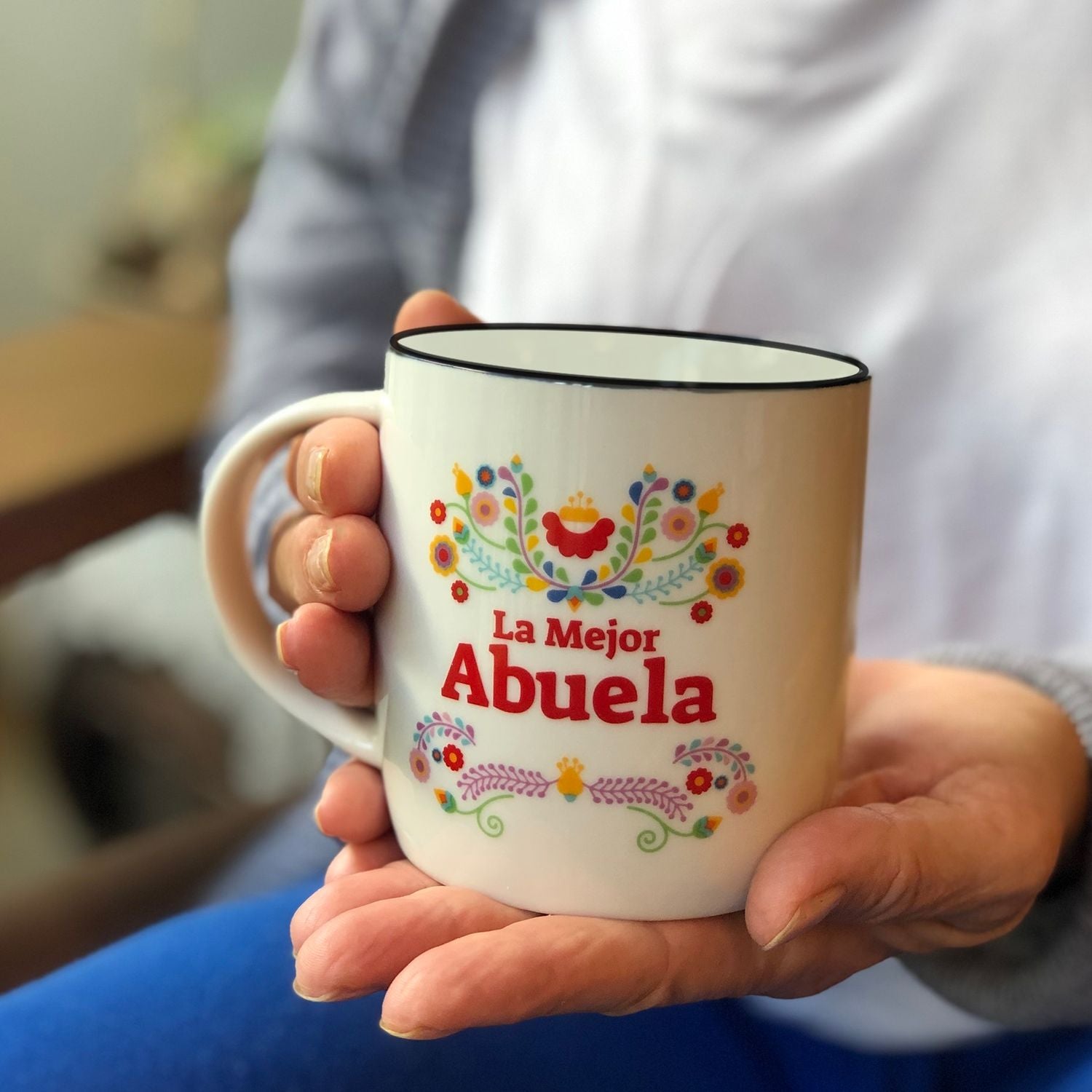 La Mejor Abuela Mug – Colorful Floral Design