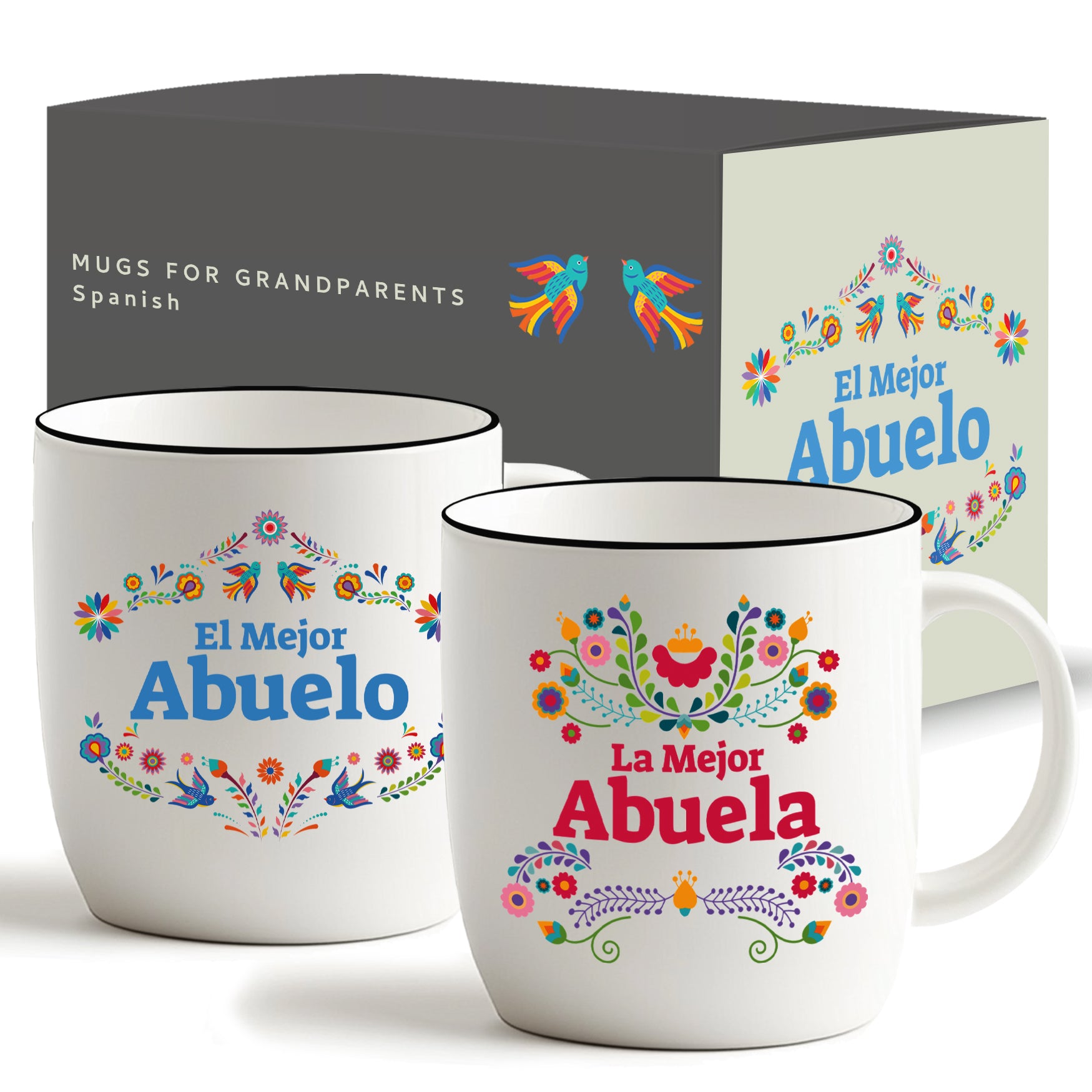 Abuela & Abuelo Gift Mugs – A Colorful Spanish Tribute
