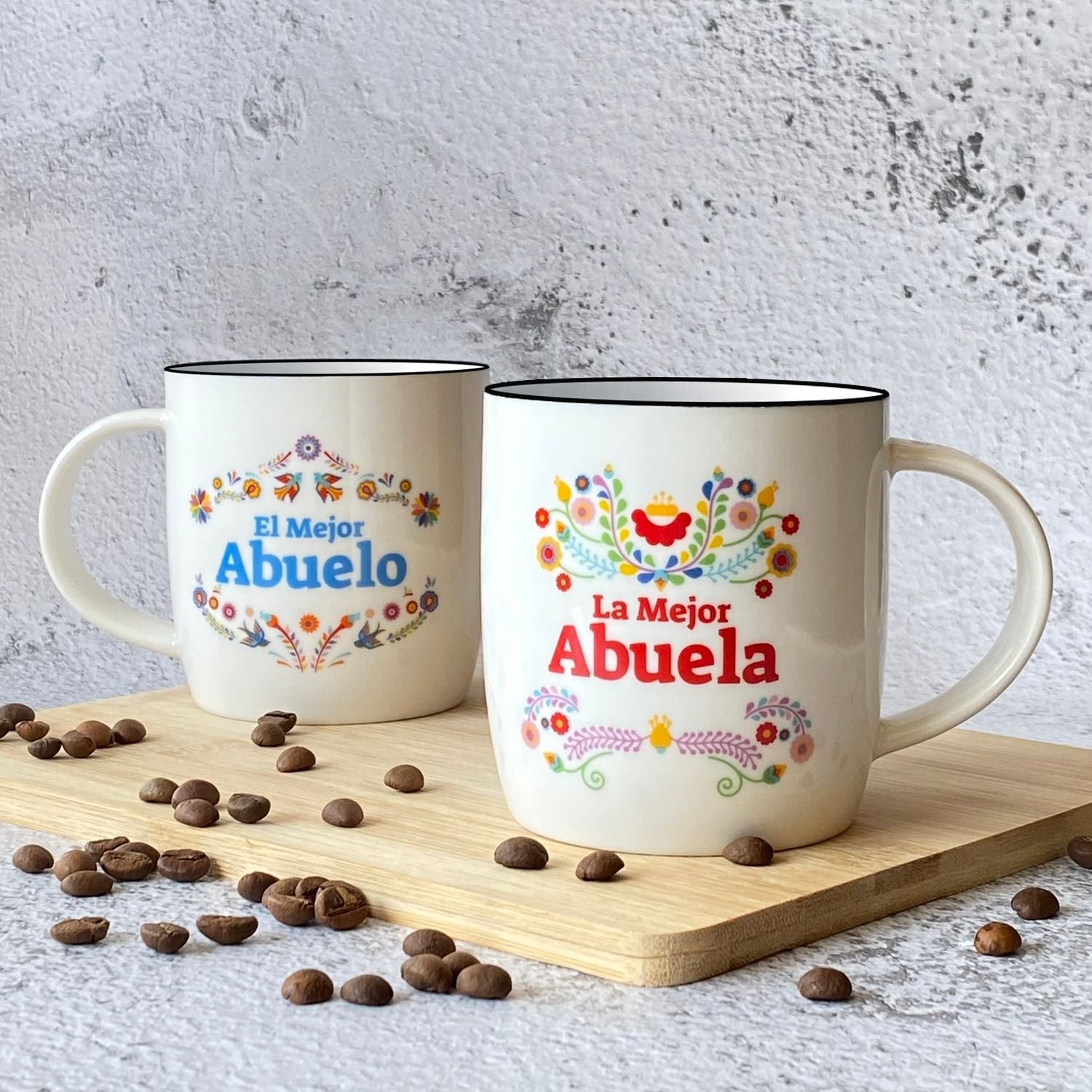 Abuela & Abuelo Gift Mugs – A Colorful Spanish Tribute