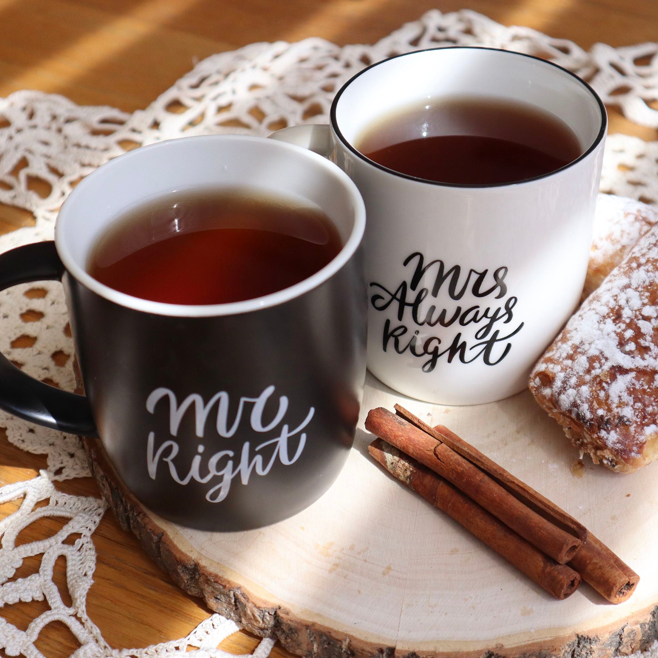 His & Hers Mug Set – Mr. Right & Mrs. Always Right