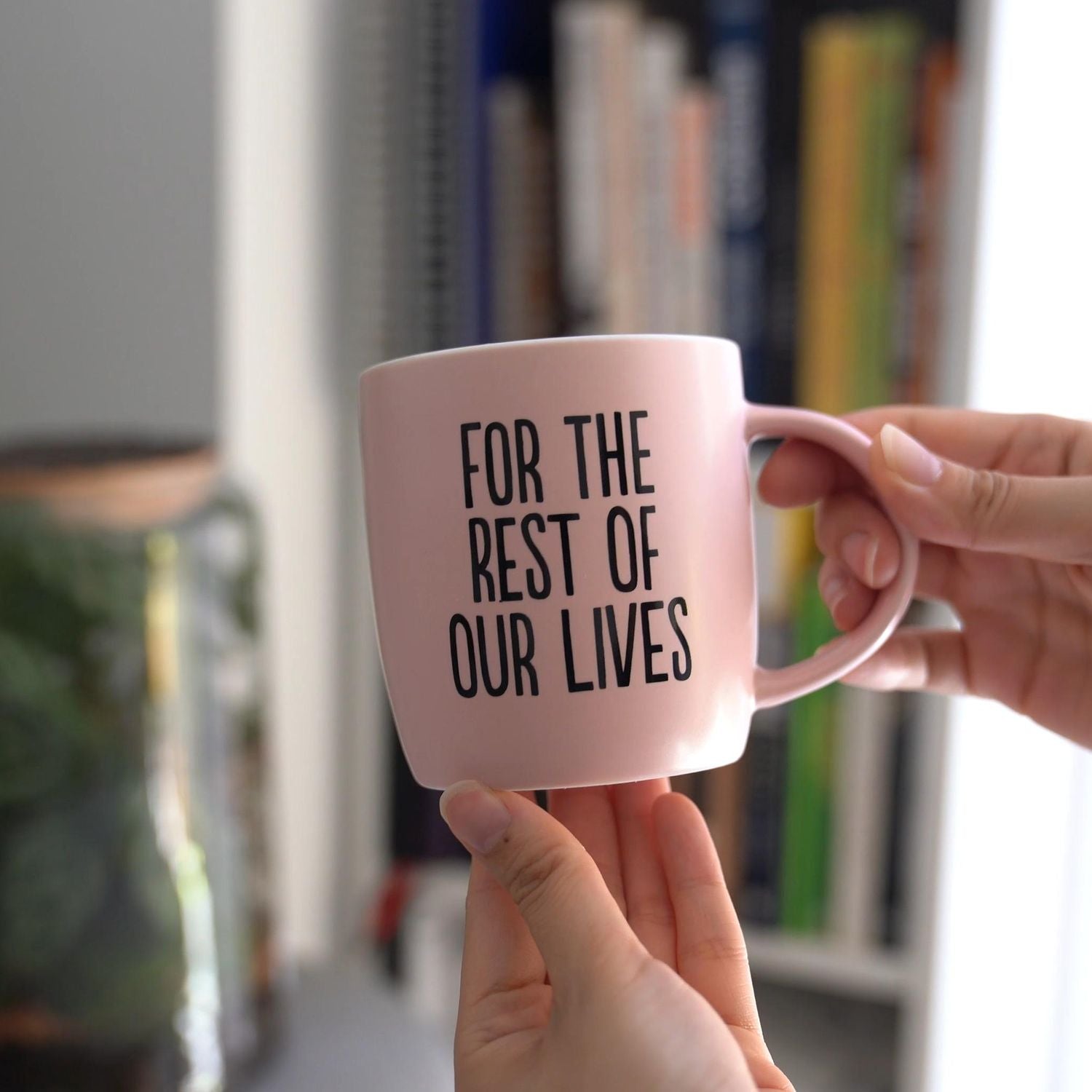 Couples Mug Set – Black & Pink, Perfectly in Sync