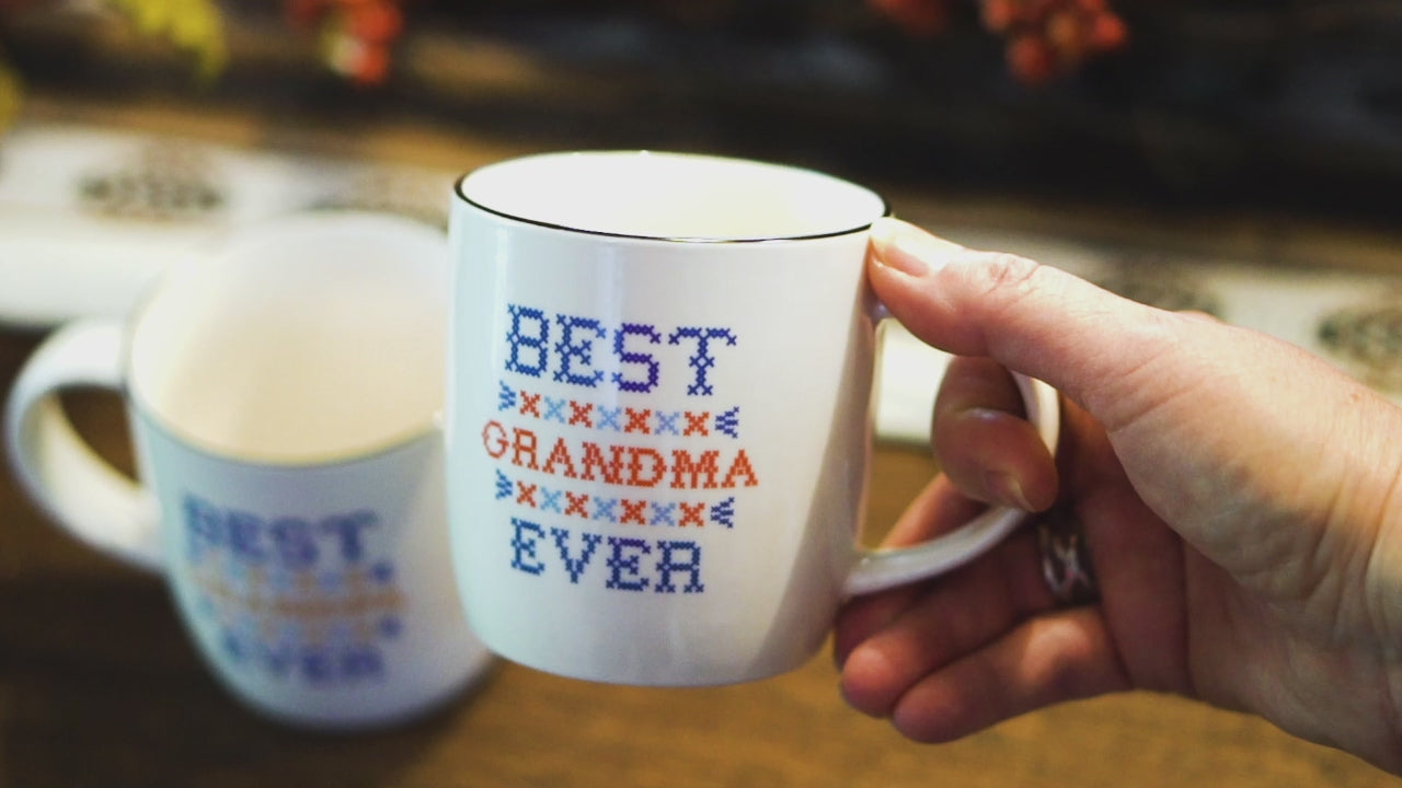 Best Grandpa & Grandma Ever Mug Set – Knit-Inspired Design