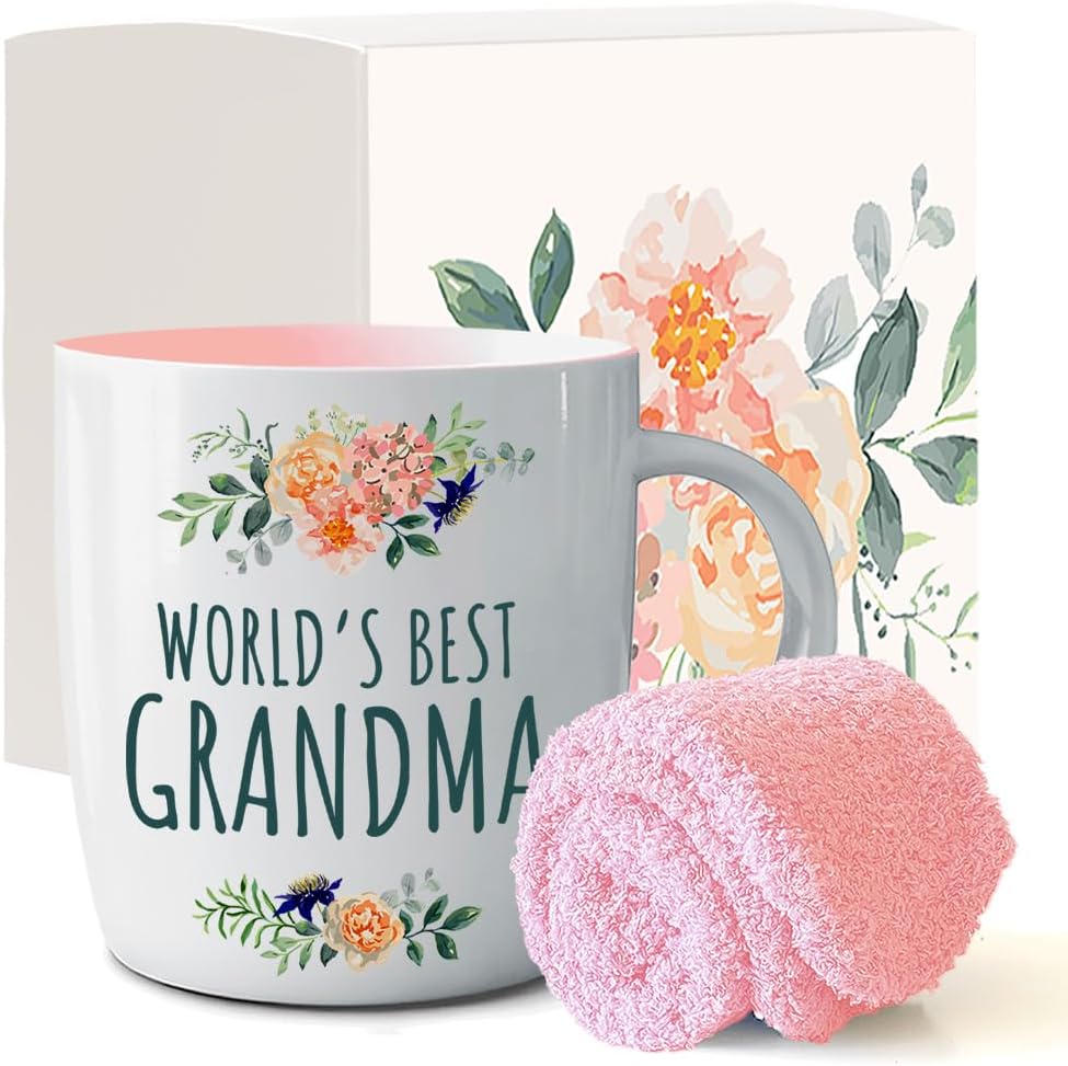 Best Grandma Ever Coffee Mug &amp; Cozy Socks Gift Set