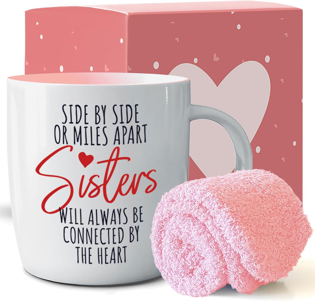 Best Sister Coffee Mug with Cozy Socks