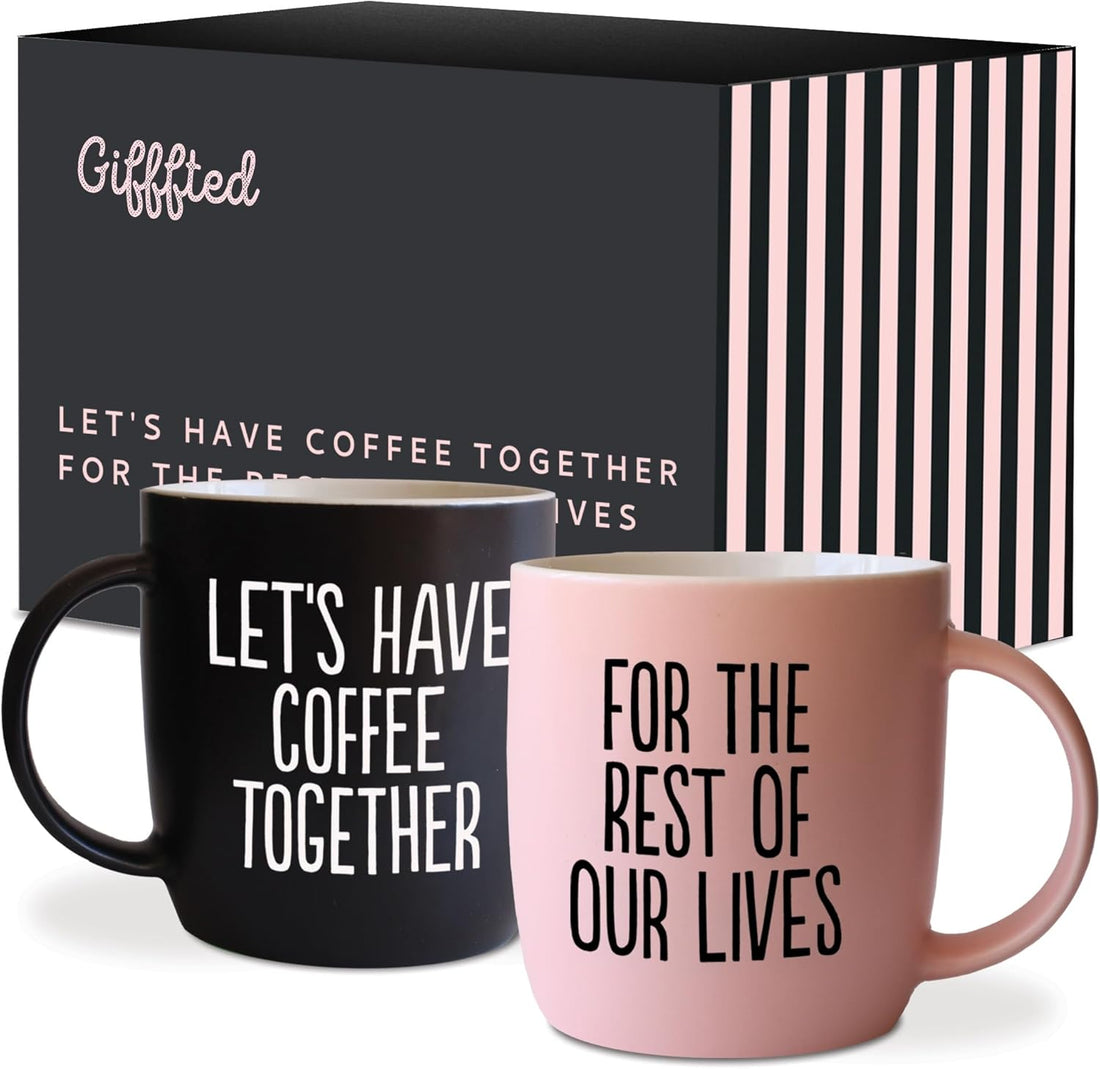 Let’s Have Coffee Together For the Rest of Our Lives – Couple’s Coffee Mug Set