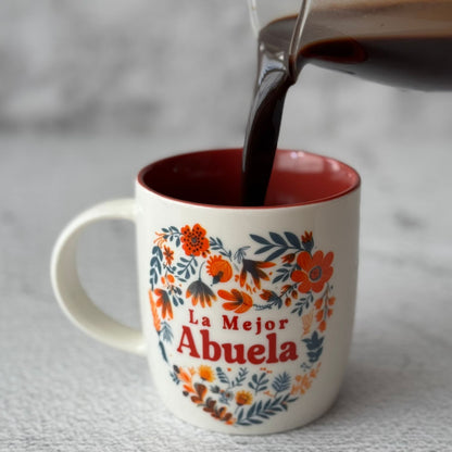 “La Mejor Abuela” Coffee Mug – Heart of Flowers