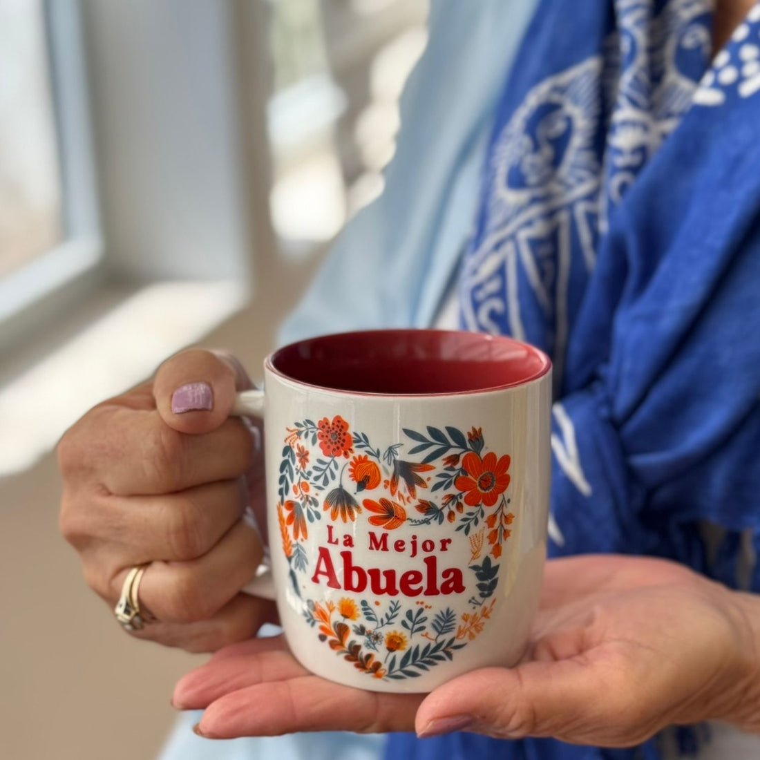 “La Mejor Abuela” Coffee Mug – Heart of Flowers