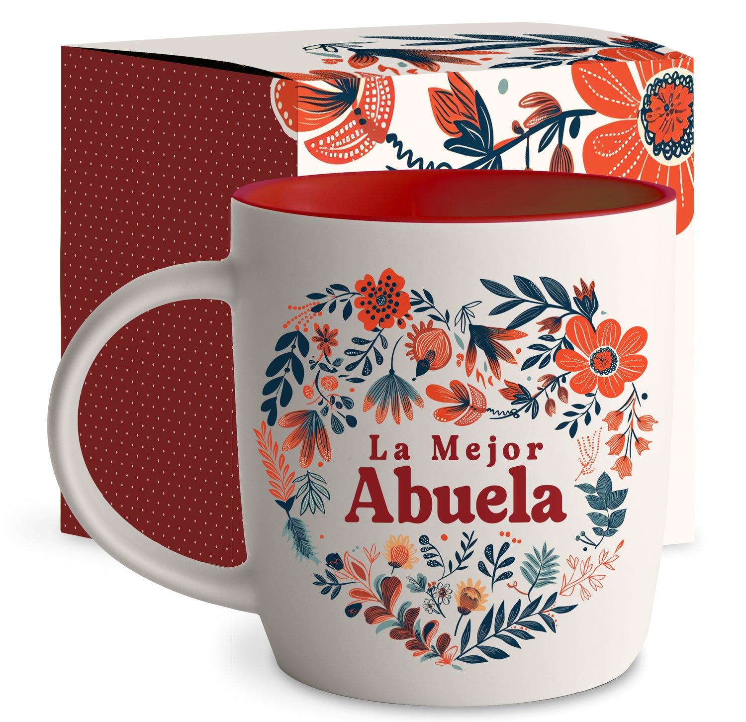 “La Mejor Abuela” Coffee Mug – Heart of Flowers