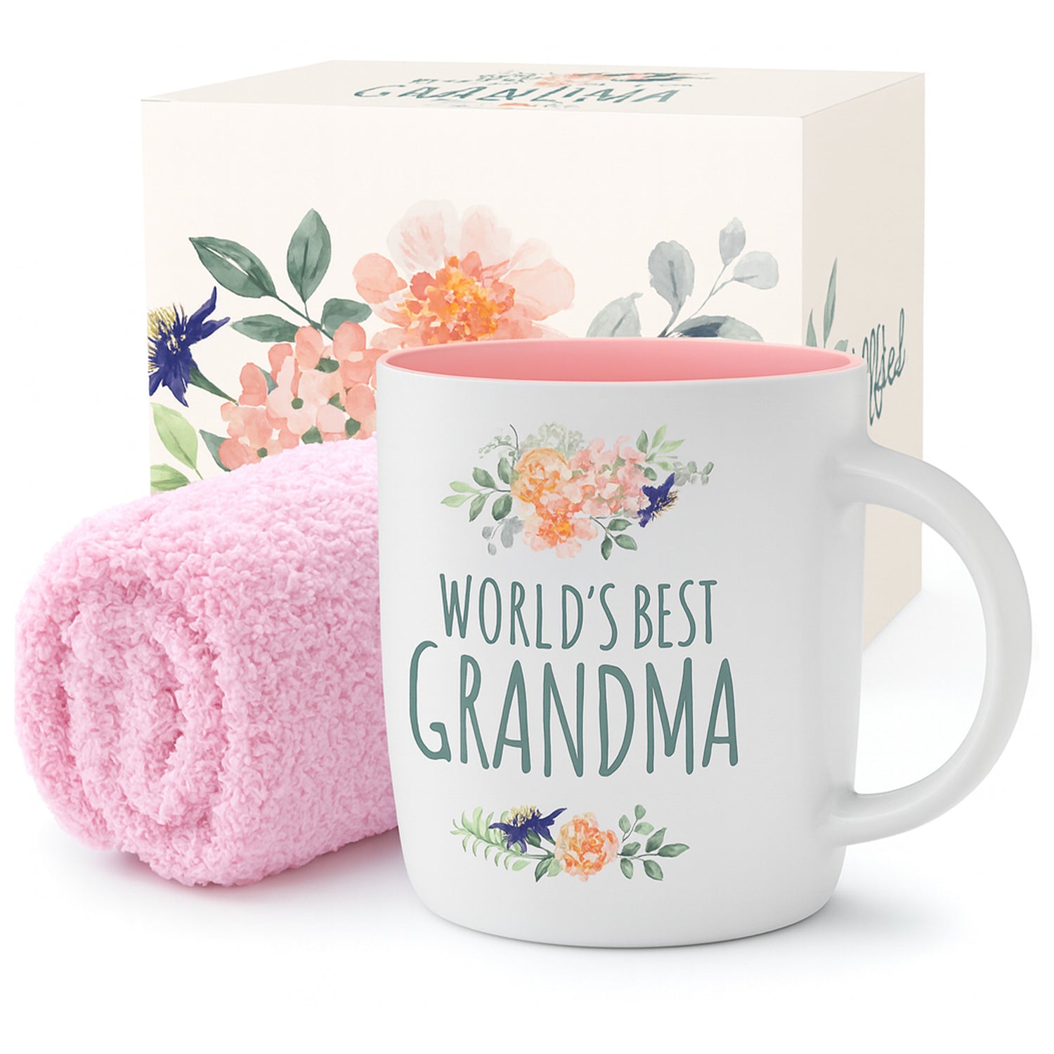 World’s Best Grandma Mug &amp; Cozy Socks Gift Set