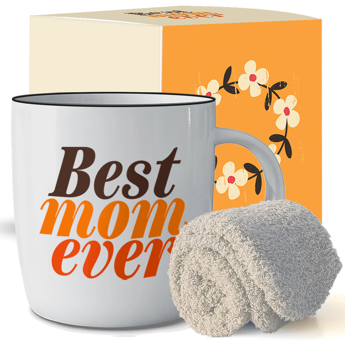 “Best Mom Ever” Mug and Cozy Socks Gift Set