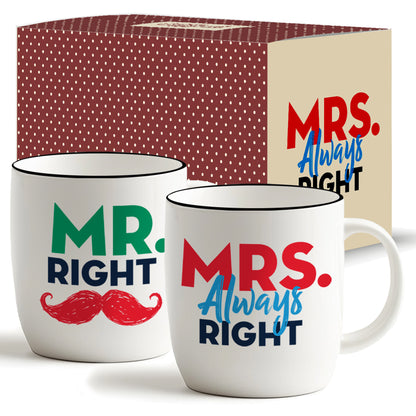 Mr. Right &amp; Mrs. Always Right Mug Set – Bold &amp; Playful