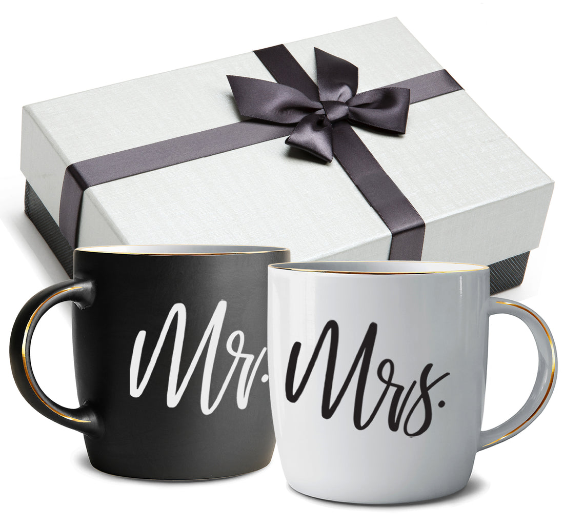 Mr and Mrs Black &amp; White Mugs