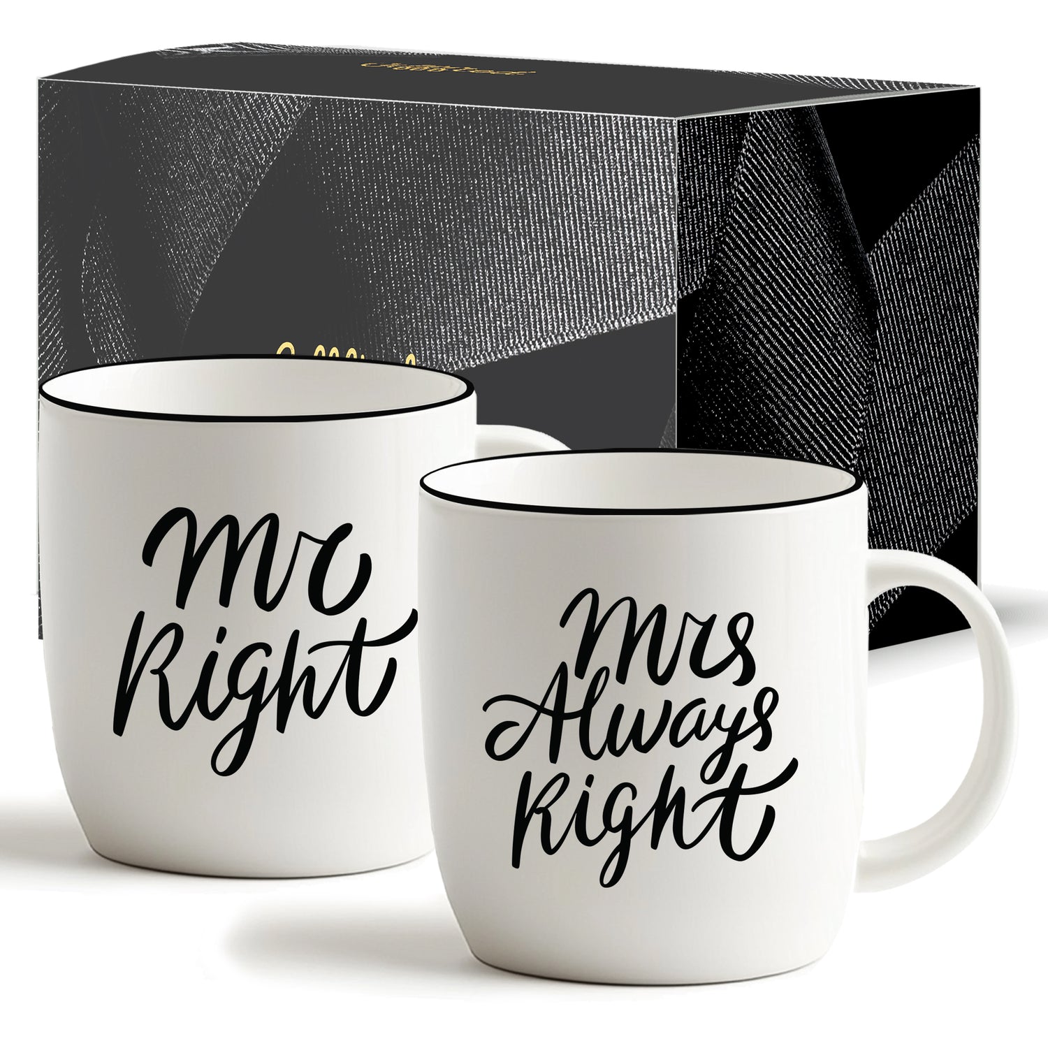 Mr. Right &amp; Mrs. Always Right Coffee Mugs
