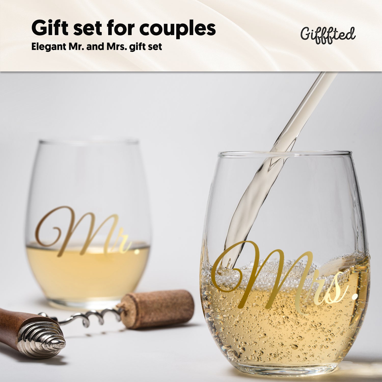 Mr. Right and Mrs. Always Right Wine Glasses