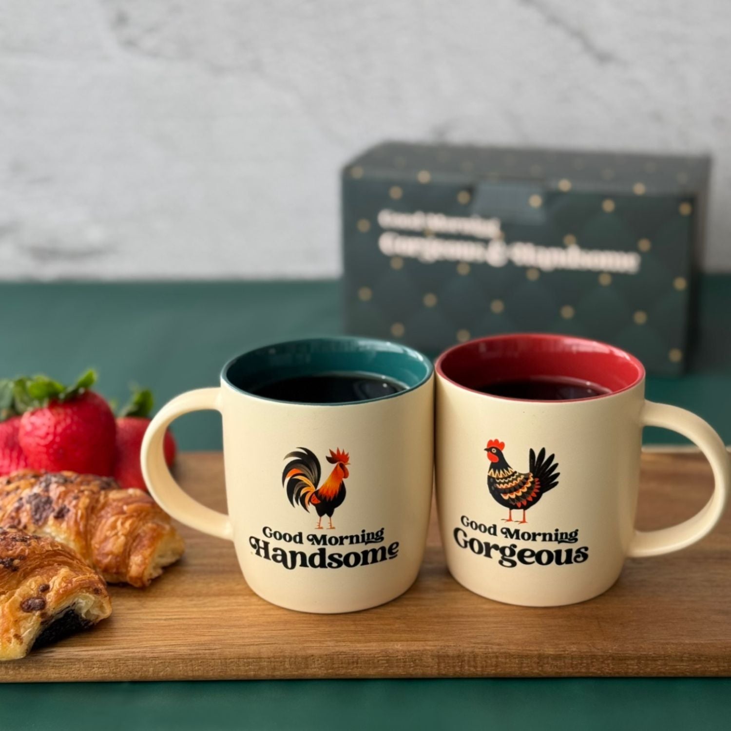 Good Morning Gorgeous and Handsome Coffee Mug Set