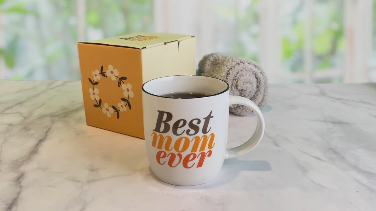 “Best Mom Ever” Mug and Cozy Socks Gift Set