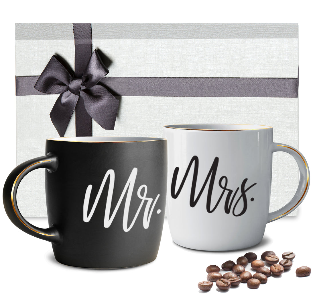 Mr and Mrs Black &amp; White Mugs
