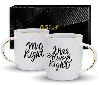 Mr Right and Mrs Always Right Mugs