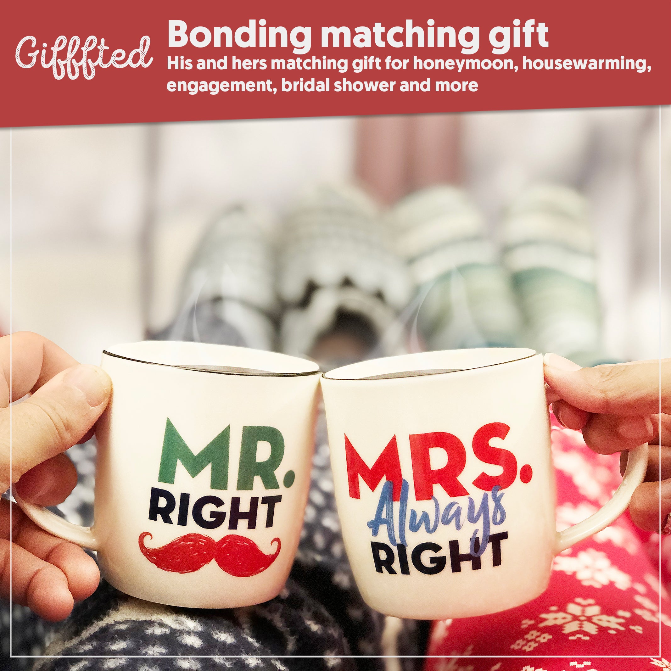 Mr and Mrs Gifts Coffee Mugs - I Like His Beard, I Like Her Btt