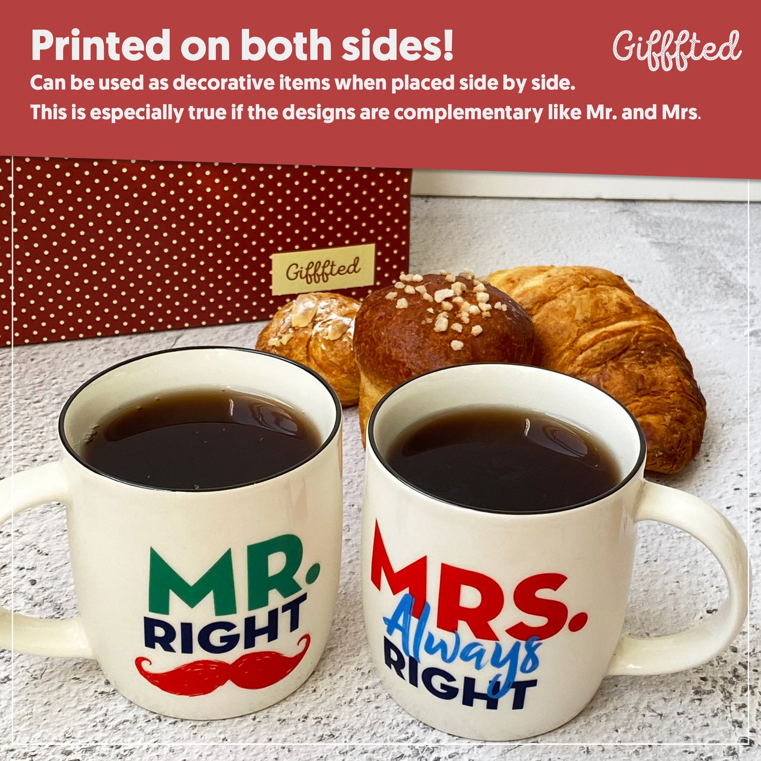 Mr Right and Mrs Always Right Coffee Mugs